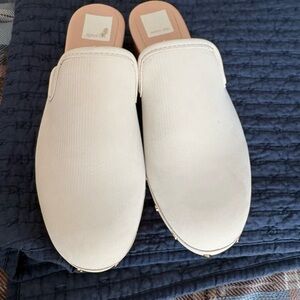 Dolce Vita White Slip-On Mules